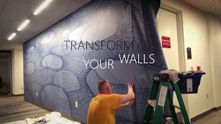 Commercial Vinyl Wallpaper  Commercial Wall Decor [upl. by Erek]