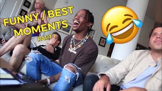 TRAVIS SCOTT FUNNY MOMENTS PART 1 [upl. by Haimaj]