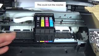 Simple way to clean the Epson printhead nozzles with a damp cloth [upl. by Nnayrrehs]