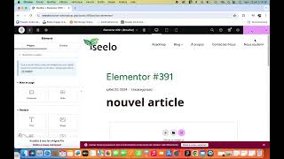 Ajout modification et suppression dun article sur Seelo [upl. by Jehovah]