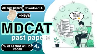 MDCAT PAST PAPERS  Download All with keys  Dr Marriam Dildar [upl. by Anassor]