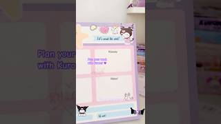 Kuromi planner 💜 sanrio クロミ japan kawaii [upl. by Elag]