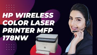 HP Wireless Color Laser Printer MFP 178nw [upl. by Tedder556]