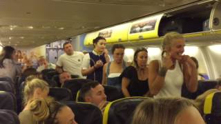 GROUP OF GIRLS GET KICKED OUT AND ARRESTED ON RYANAIR FLIGHT INSANE [upl. by Woodley]