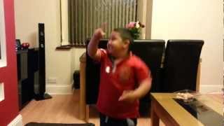 Toddler Dancing to Citizen Khan Theme [upl. by Yrak]