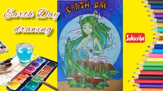 World Ozone Day Poster Drawing Earth day drawing World Environment Day Drawing Save earth drawing [upl. by Reamonn324]