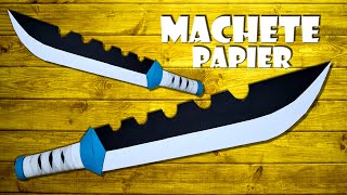 Machete selber machen Spielzeug Schwert aus A4 Papier basteln  black sword toy DIY craft 4K [upl. by Menis932]