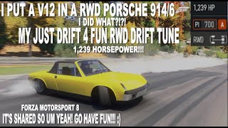 FM 1239HP RWD DRIFT TUNE 70S PORSCHE 9146  A700 CLASS [upl. by Eleanore]