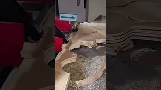 Wooden pingpong paddle cutting process [upl. by Cerellia]