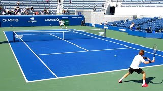 Andrey Rublev EXPLOSIVE Forehand  USO Court Level Practice w Nicolás Jarry [upl. by Sobel]