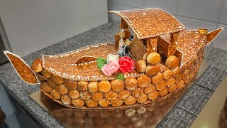 Pièce montée Bateau en nougatine  Pâtisserie [upl. by Aed]