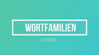 Wortfamilien Verben [upl. by Sandberg838]