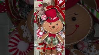 Gingerbread wreath christmas wildflowerla gingerbreaddecor [upl. by Leuqar]