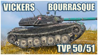 Bourrasque Vickers Light amp TVP 5051 • WoT Blitz Gameplay [upl. by Aerbua]