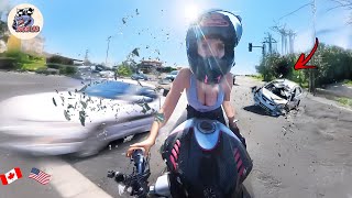 BRUTAL MOTORCYCLE CRASHES  CRAZY amp EPIC Motorcycle Beginner Mistakes 2024 2 [upl. by Tirrej173]