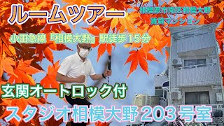 ルームツアー 賃貸 相模原市南区相模大野 スタジオ相模大野203号室 [upl. by Ylla]