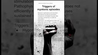 Triggers of myotonic episodes [upl. by Elysia977]