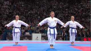 22 Bronze Female Team Kata Venezuela vs France WKF World Karate Championships 2012 [upl. by Schrick146]