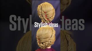 Most Beautiful Hairstyle For Ladies Bun Hairstyles For Wedding shorts [upl. by Holmen]