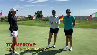 BASIC PUTTING DRILLS with Vicky Hurst and Roberta Liti [upl. by Yr]