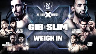 MISFITS amp DAZN X SERIES 19  QATAR THE SUPERCARD  ANESONGIB VS SLIM ALBAHER WEIGH IN LIVE [upl. by Dulsea]