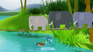 One Grey Elephant Balancing  childrens nursery rhyme  counting song [upl. by Eletnahs61]