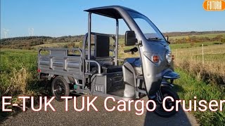 ElektroLastendreirad Cargo Cruiser Präsentation ETukTuk Mini LKW Lastenmoped 2545 kmh Futura [upl. by Zeba919]