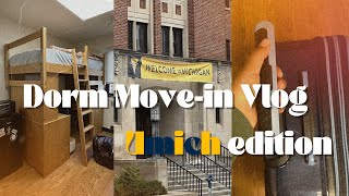 DORM MoveIn Vlog 🎀  Dorm Tour  Dining Hall  Tips  U of Michigan 〽️ [upl. by Alyak]