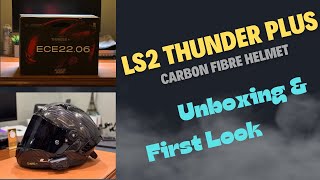 LS2 Thunder Plus Unboxing FF805 Carbon Fibre Helmet I Lightest Helmet [upl. by Elaina]