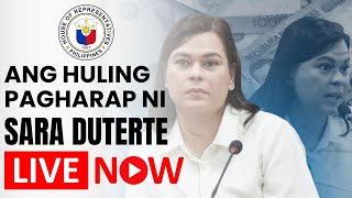 🔴LIVE ANG HULING PAGHARAP NI SARA DUTERTE [upl. by Etnoek]