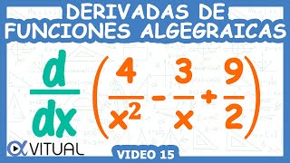 Derivadas de Funciones Algebraicas  Video 15 [upl. by Ahron591]