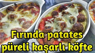 FIRINDA PATATES PÜRELİ KAŞARLI KÖFTE [upl. by Stanislaw]