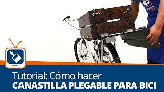 Cómo hacer una canastilla plegable para bicicleta [upl. by Rannug718]