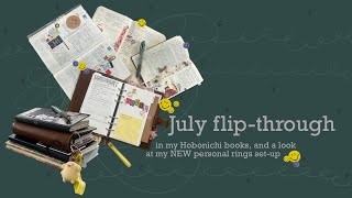 July flipthrough  Hobonichi and personal rings  Planners and journals [upl. by Cassy735]