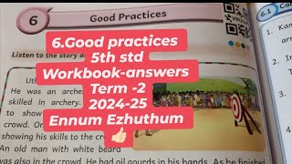 5th stdWorkbookanswers Term26Good practices 202425Ennum Ezhuthum 👍🏻 [upl. by Aurilia]