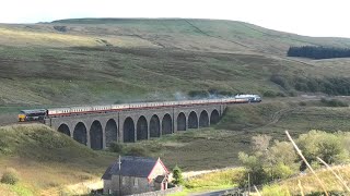 The returning Fellsman A4 60007 Sir Nigel Gresley at Garsdale with great views 11 09 2024 [upl. by Anerroc]