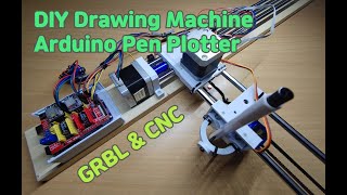 4 ENG Homemade CNC Drawing Machine Pen Plotter  DIY [upl. by Zilada]