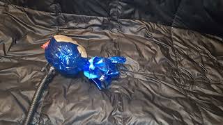 Small blue inflatable monkey inflate [upl. by Yendic]