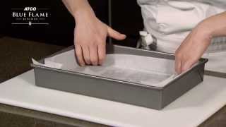 How to Line a Pan with Parchment Paper  ATCO Blue Flame Kitchen [upl. by Hazen922]