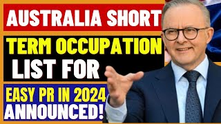 Australia Skilled Occupation List 485 494 visas amp Employer Sponsorship For Easy PR Visa In 2024 [upl. by Nancie]