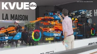 Lifesize McLaren replica made of LEGOs on display at COTA [upl. by Allimak]