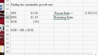 Finding sustainable growth rate [upl. by Pachston]