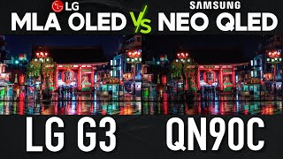 LG G3 OLED TV vs Samsung QN90C Neo QLED 4K 2023 TV Comparison [upl. by Dorreg546]