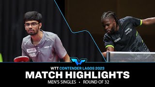 Manav Vikash Thakkar vs Olajide Omotayo  MS R32  WTT Contender Lagos 2023 [upl. by Tulley]