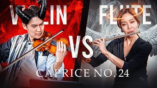 Which sounds better Violin vs Flute ⚔️ PAGANINI CAPRICE No 24 [upl. by Tebor]