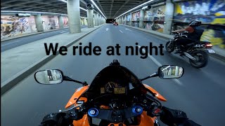 We ride at nightHonda CBR 600RR amp Yamaha MT034K [upl. by Ailimat]