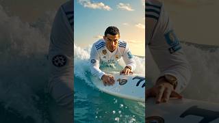 Cristiano Ronaldo Surfing 🌊🏄‍♂️ shorts [upl. by Beckman]