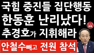 긴급 국민의힘 4선 이상 의원들 방금 전격 회동 주호영 권영세 나경원 충격 발언 추경호를 데려와 한동훈 난리났다 진성호의 직설 [upl. by Constancy437]