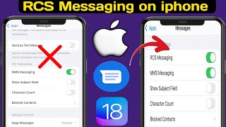 Comment activer les messages RCS sur iPhone  Réparer la messagerie RCS sur ios 18 [upl. by Alexia509]