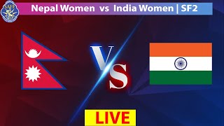 🔴LIVE Nepal vs India  Semifinal 2  SAFF Womens Championship 2024  Watch Along amp Reaction [upl. by Ardnasak192]